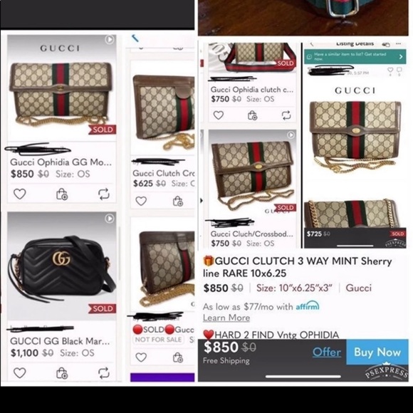 ❗️SOLD❗️😍GUCCI 3/WAY OPHIDIA SUPREME 10x6.5 GORG😍 - Picture 12 of 13